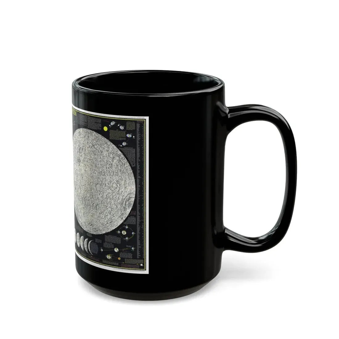 Space - The Moon (1969) (Map) Black Coffee Mug - Go Mug Yourself