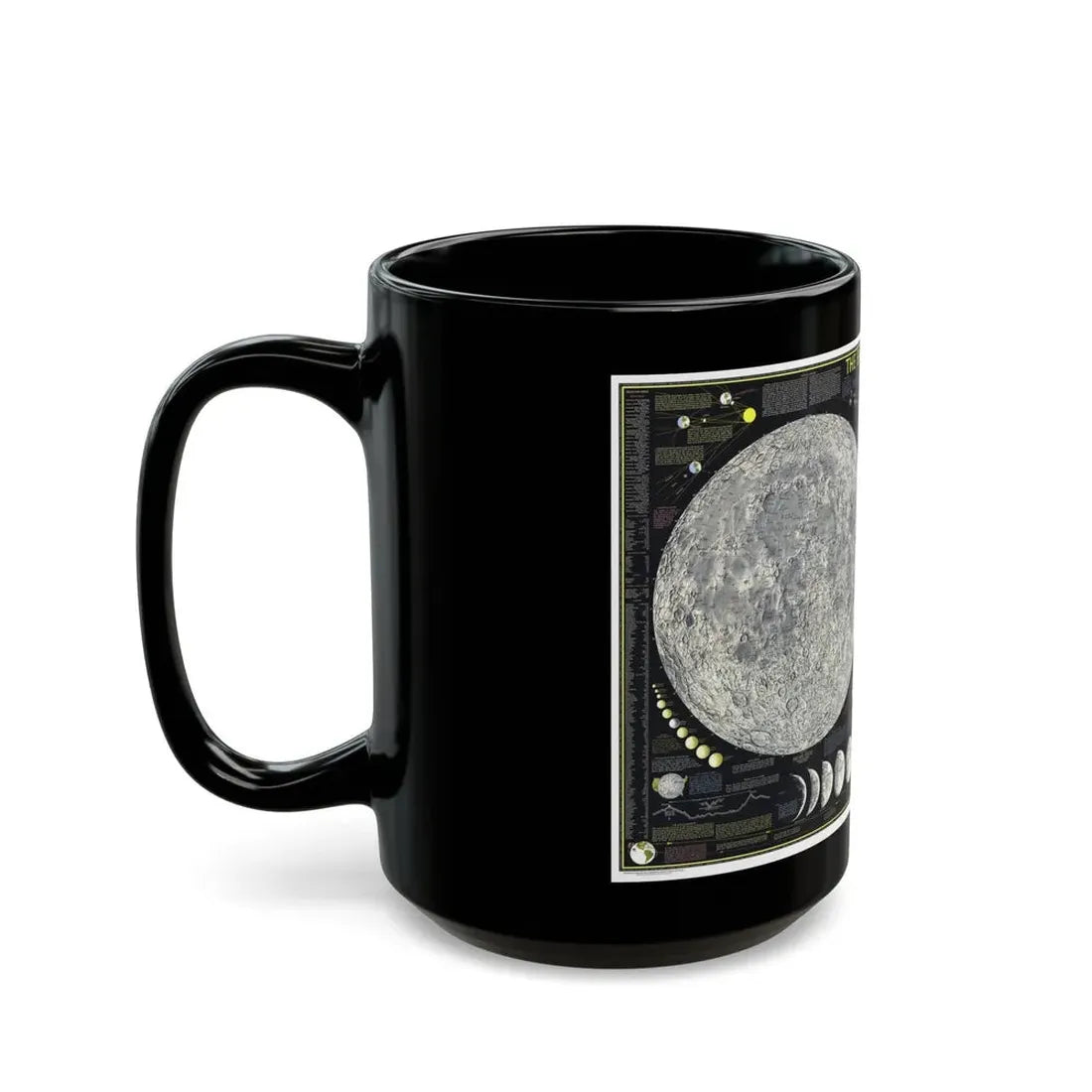 Space - The Moon (1969) (Map) Black Coffee Mug - Go Mug Yourself