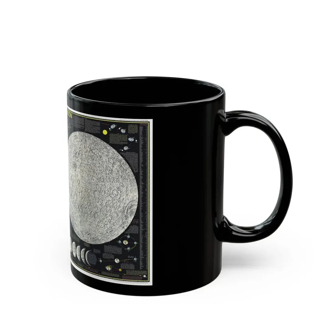 Space - The Moon (1969) (Map) Black Coffee Mug - Go Mug Yourself
