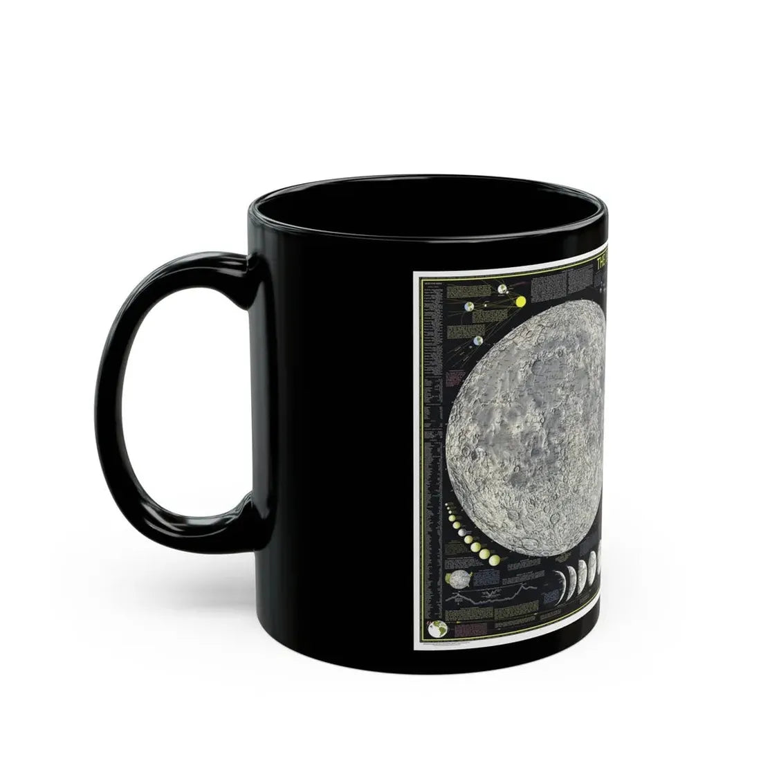 Space - The Moon (1969) (Map) Black Coffee Mug - Go Mug Yourself
