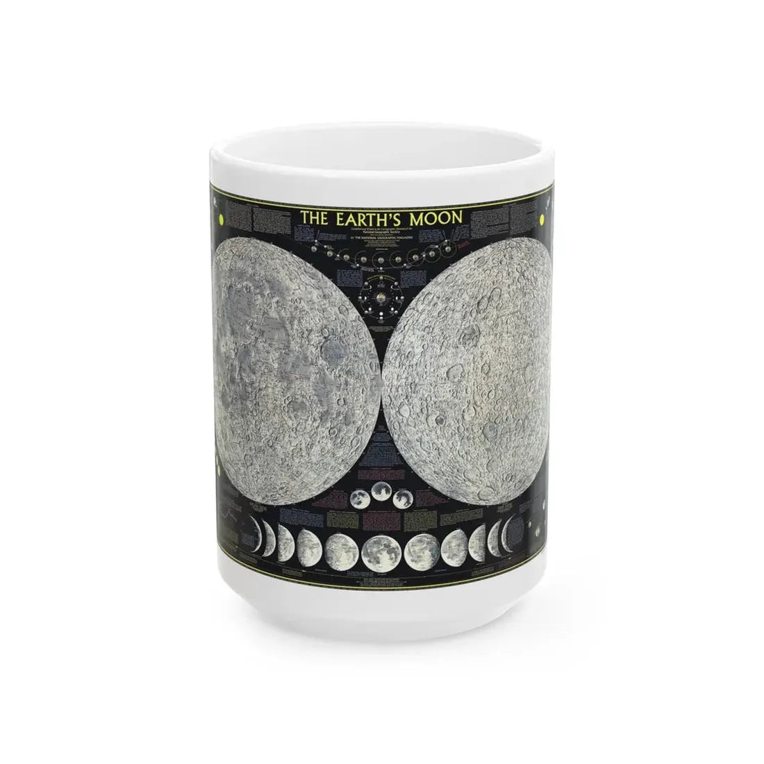 Space - The Moon (1969) (Map) White Coffee Mug 15oz - Go Mug Yourself