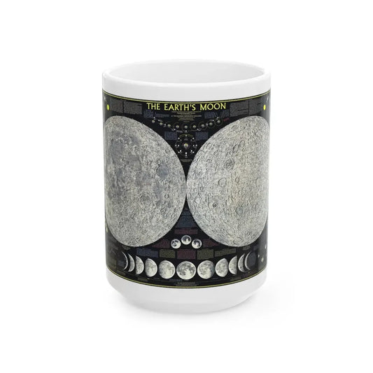 Space - The Moon (1969) (Map) White Coffee Mug 15oz - Go Mug Yourself