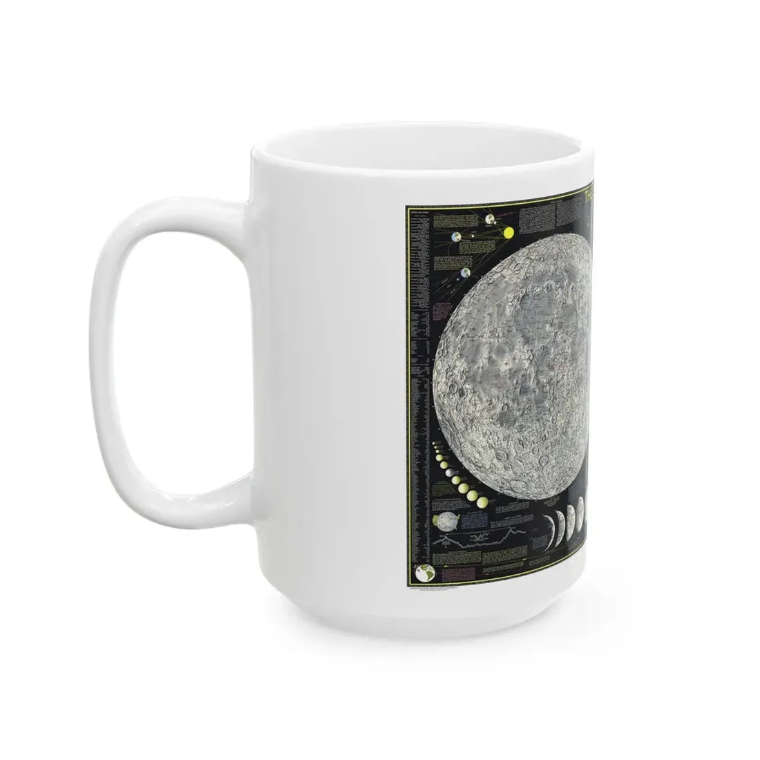 Space - The Moon (1969) (Map) White Coffee Mug - Go Mug Yourself