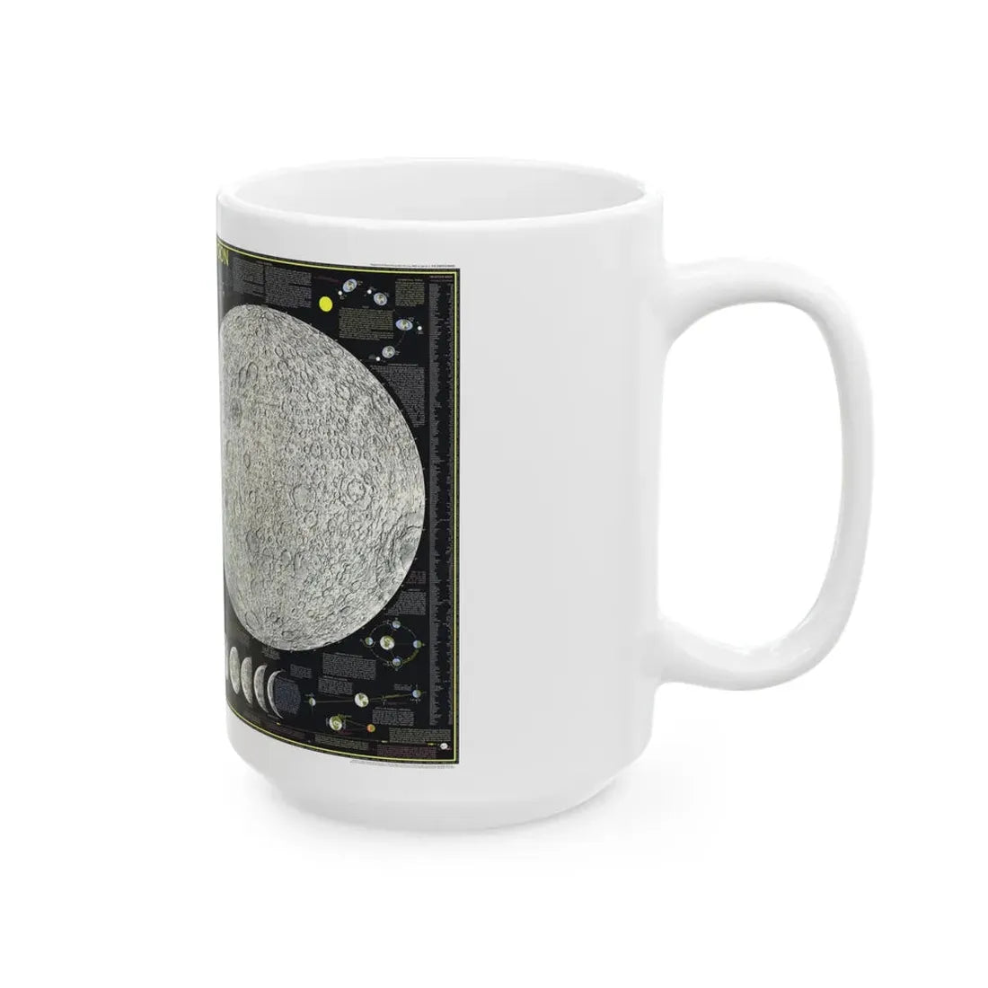 Space - The Moon (1969) (Map) White Coffee Mug - Go Mug Yourself