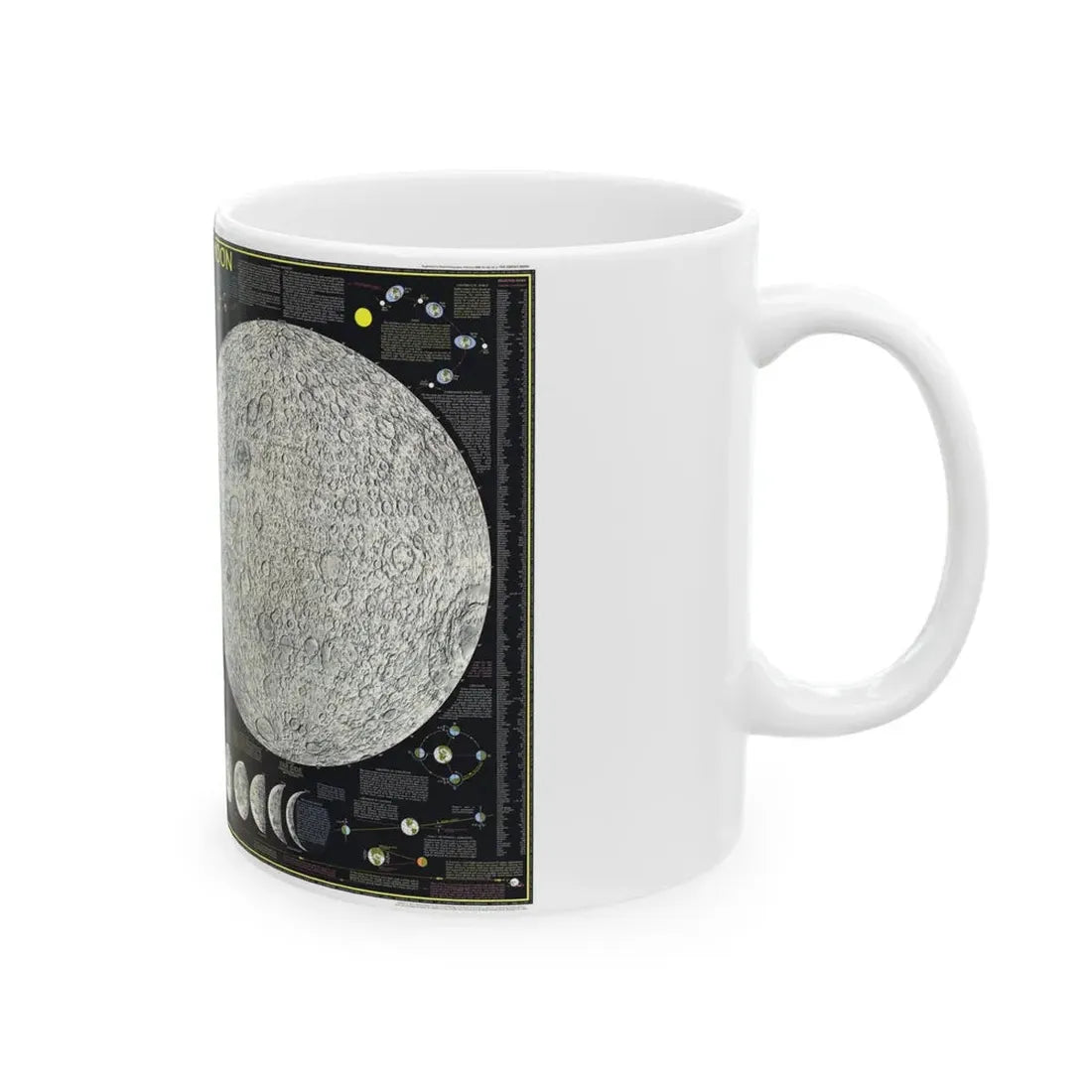 Space - The Moon (1969) (Map) White Coffee Mug - Go Mug Yourself