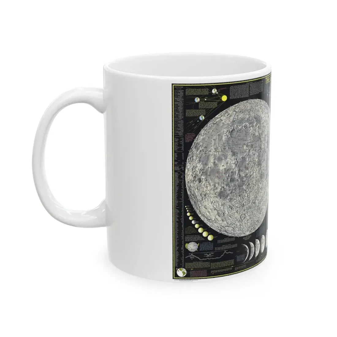 Space - The Moon (1969) (Map) White Coffee Mug - Go Mug Yourself
