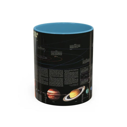 Space - The Solar System (1981) (Map) Accent Coffee Mug 11oz Light Blue - Go Mug Yourself