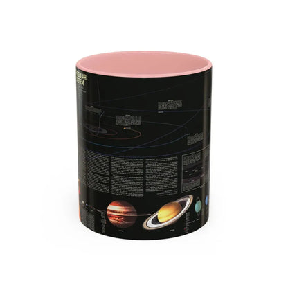 Space - The Solar System (1981) (Map) Accent Coffee Mug 11oz Pink - Go Mug Yourself