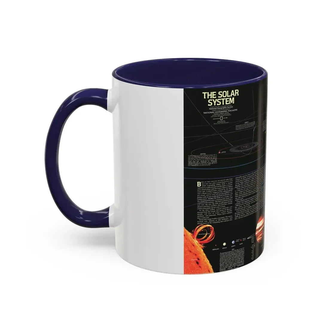 Space - The Solar System (1981) (Map) Accent Coffee Mug - Go Mug Yourself