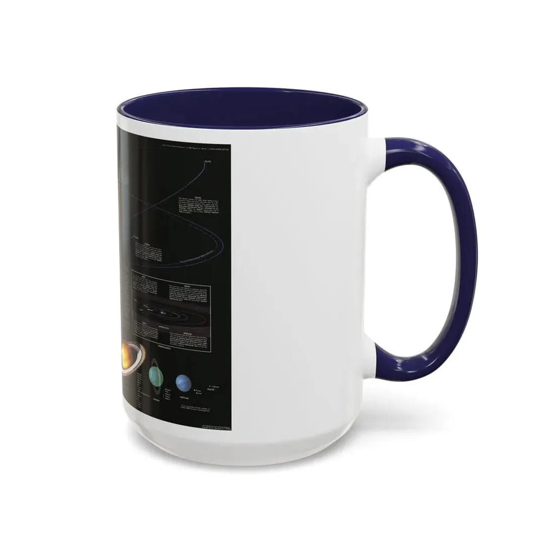 Space - The Solar System (1981) (Map) Accent Coffee Mug - Go Mug Yourself
