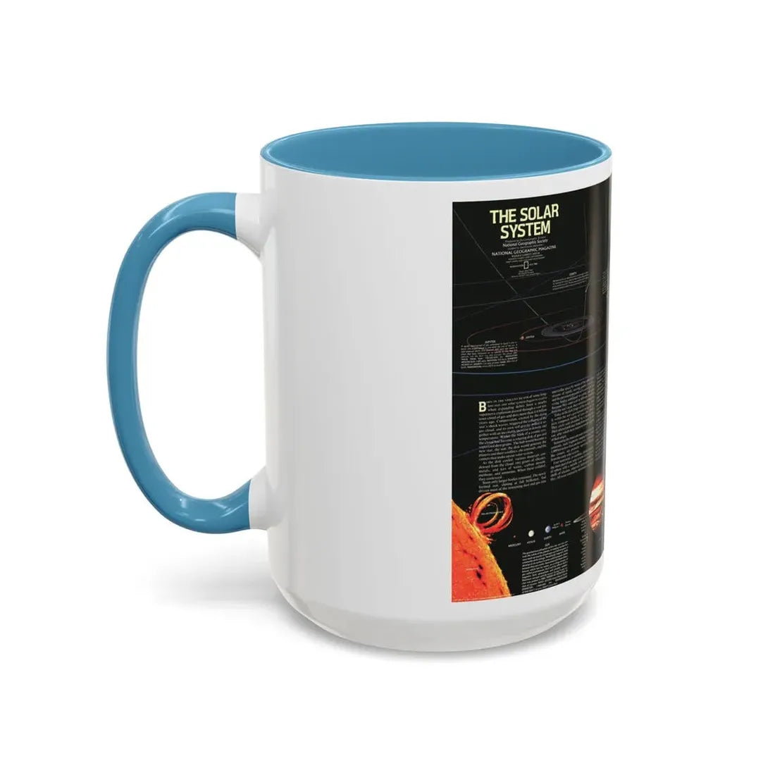Space - The Solar System (1981) (Map) Accent Coffee Mug - Go Mug Yourself