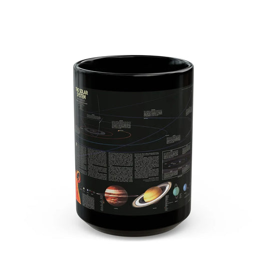 Space - The Solar System (1981) (Map) Black Coffee Mug-15oz-Go Mug Yourself