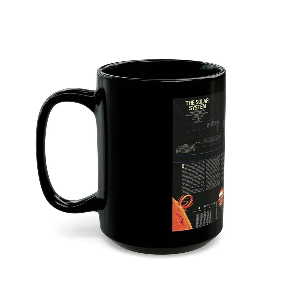 Space - The Solar System (1981) (Map) Black Coffee Mug - Go Mug Yourself
