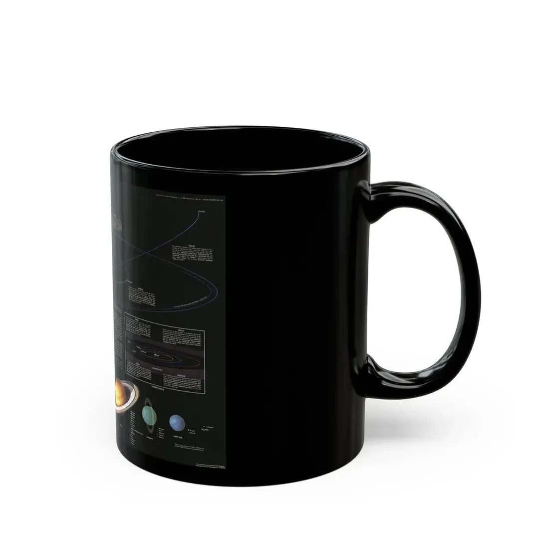 Space - The Solar System (1981) (Map) Black Coffee Mug - Go Mug Yourself