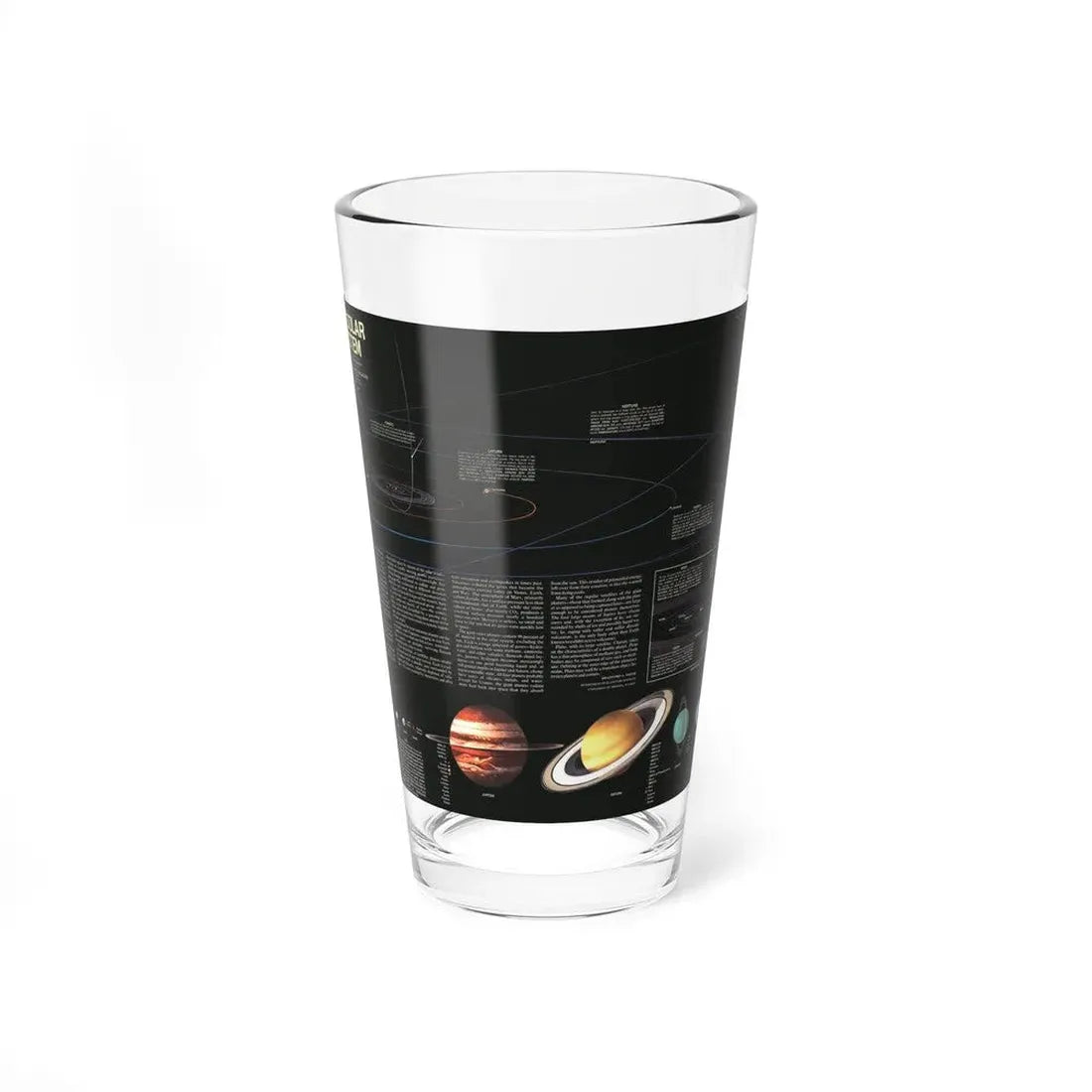Space - The Solar System (1981) (Map) Pint Glass 16oz 16oz - Go Mug Yourself