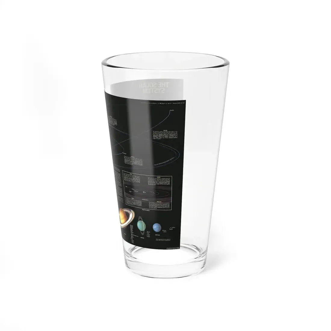 Space - The Solar System (1981) (Map) Pint Glass 16oz - Go Mug Yourself