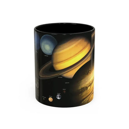 Space - The Solar System - Our Celestial Family (1990) (Map) Accent Coffee Mug 11oz Black - Go Mug Yourself