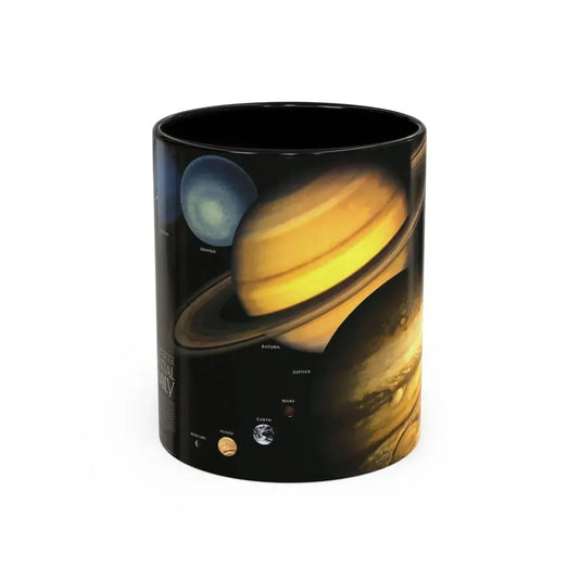 Space - The Solar System - Our Celestial Family (1990) (Map) Accent Coffee Mug 11oz Black - Go Mug Yourself