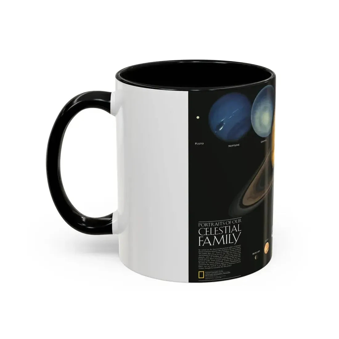 Space - The Solar System - Our Celestial Family (1990) (Map) Accent Coffee Mug - Go Mug Yourself