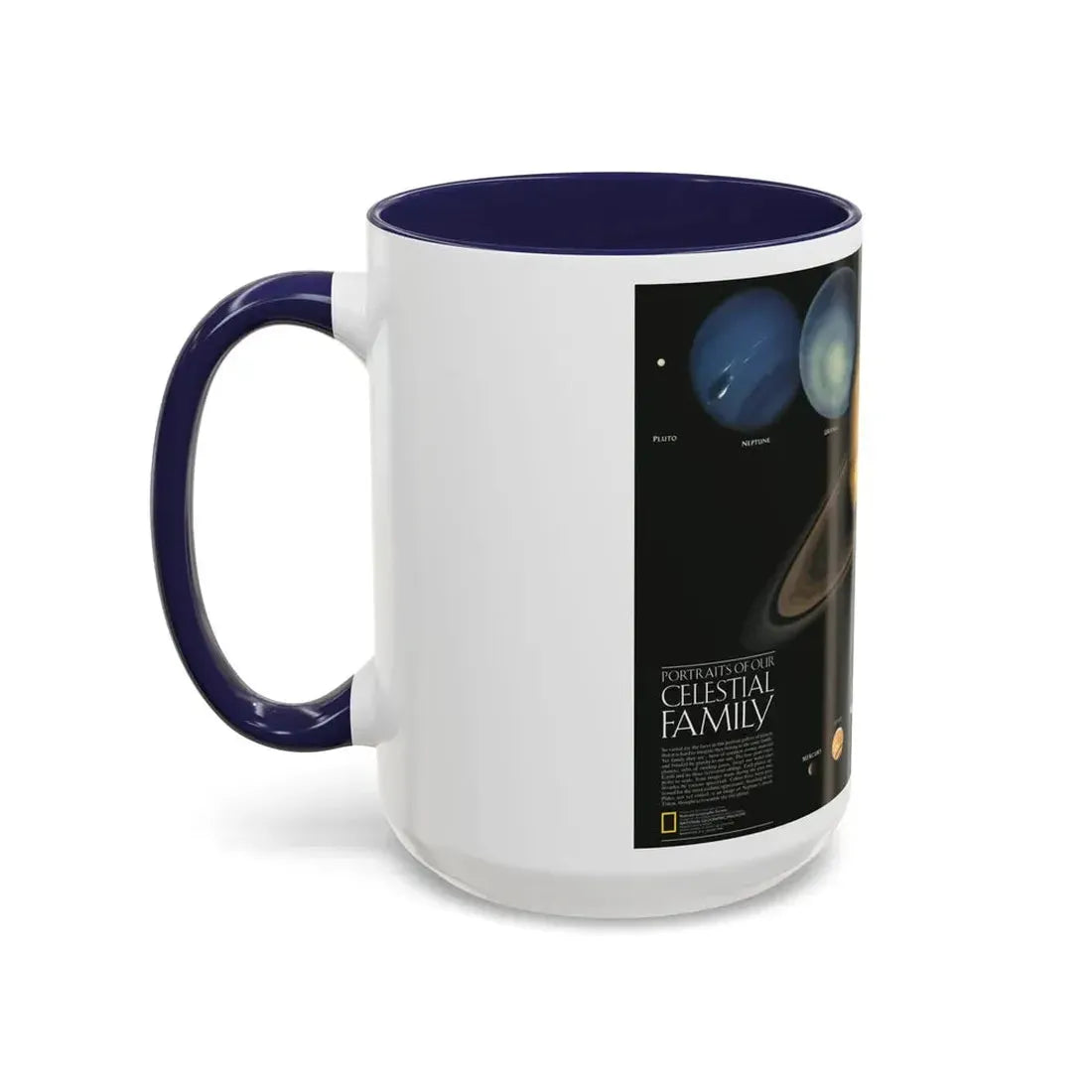 Space - The Solar System - Our Celestial Family (1990) (Map) Accent Coffee Mug - Go Mug Yourself