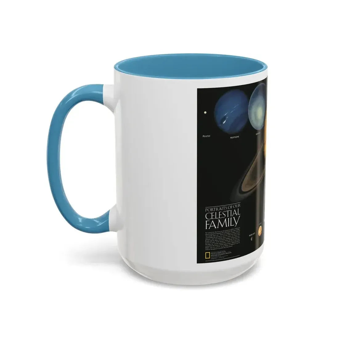 Space - The Solar System - Our Celestial Family (1990) (Map) Accent Coffee Mug - Go Mug Yourself