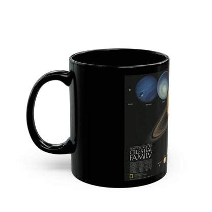 Space - The Solar System - Our Celestial Family (1990) (Map) Black Coffee Mug-Go Mug Yourself