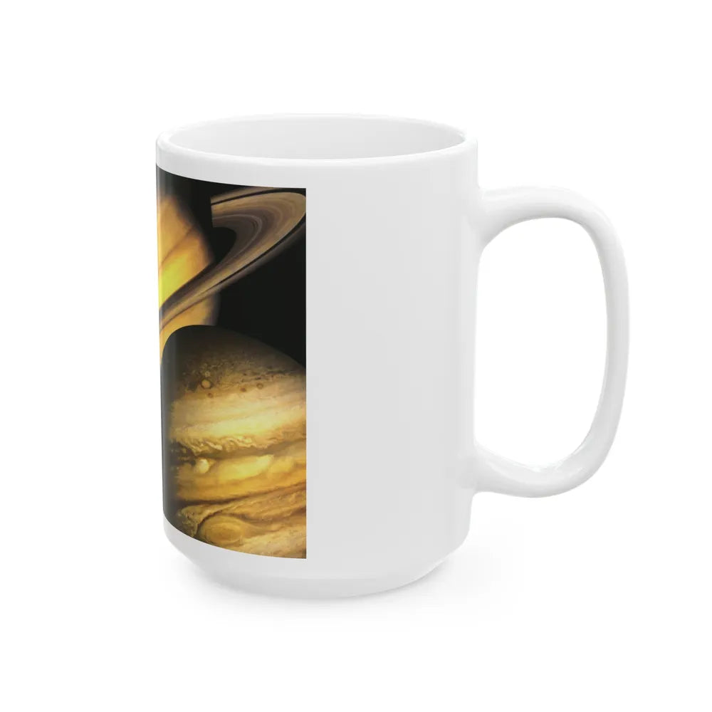 Space - The Solar System - Our Celestial Family (1990) (Map) White Coffee Mug-Go Mug Yourself