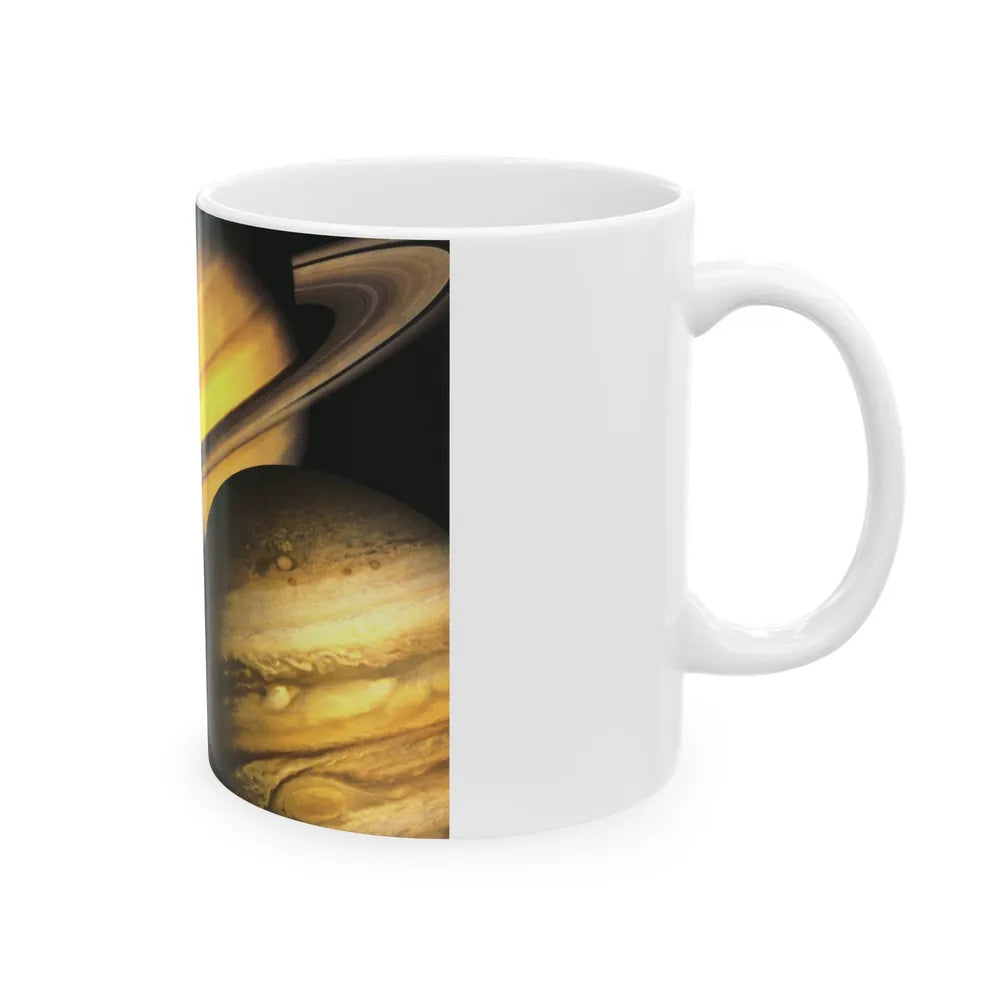 Space - The Solar System - Our Celestial Family (1990) (Map) White Coffee Mug-Go Mug Yourself