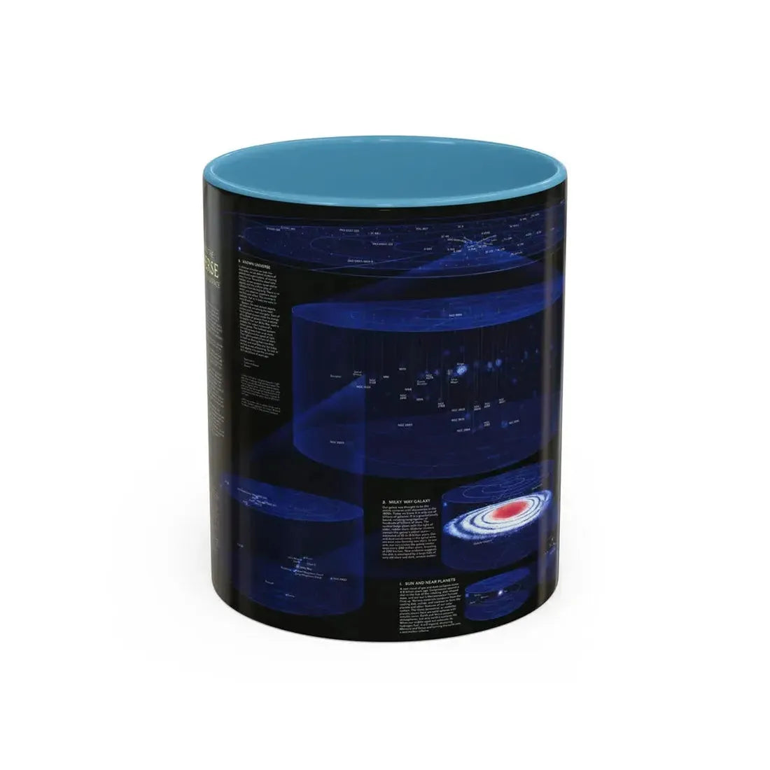 Space - The Universe - Through Time and Space (1983) (Map) Accent Coffee Mug 11oz Light Blue - Go Mug Yourself