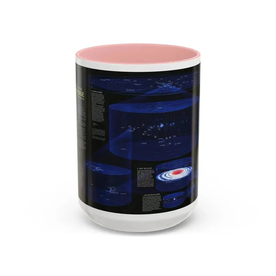 Space - The Universe - Through Time and Space (1983) (Map) Accent Coffee Mug 15oz Pink - Go Mug Yourself