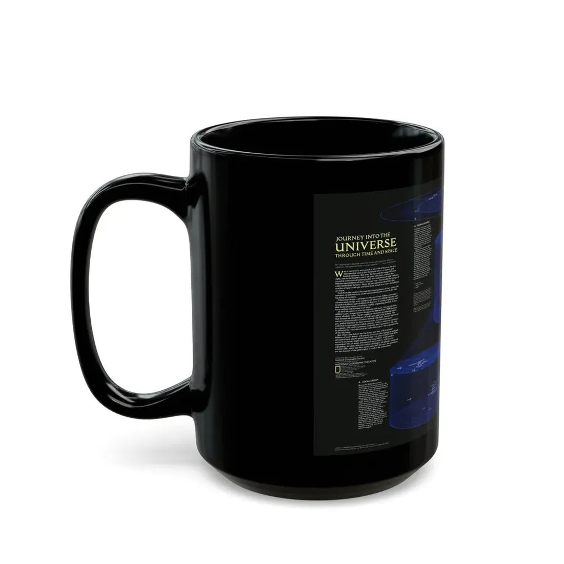 Space - The Universe - Through Time and Space (1983) (Map) Black Coffee Mug - Go Mug Yourself