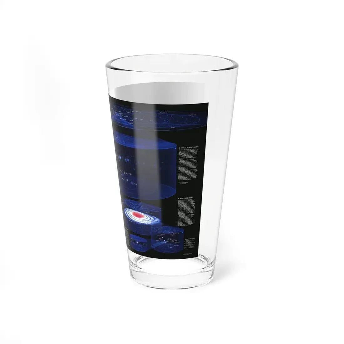 Space - The Universe - Through Time and Space (1983) (Map) Pint Glass 16oz - Go Mug Yourself