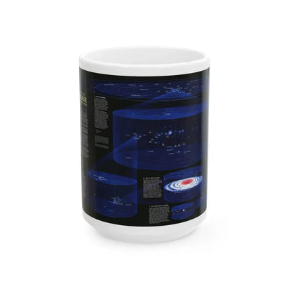 Space - The Universe - Through Time and Space (1983) (Map) White Coffee Mug 15oz - Go Mug Yourself
