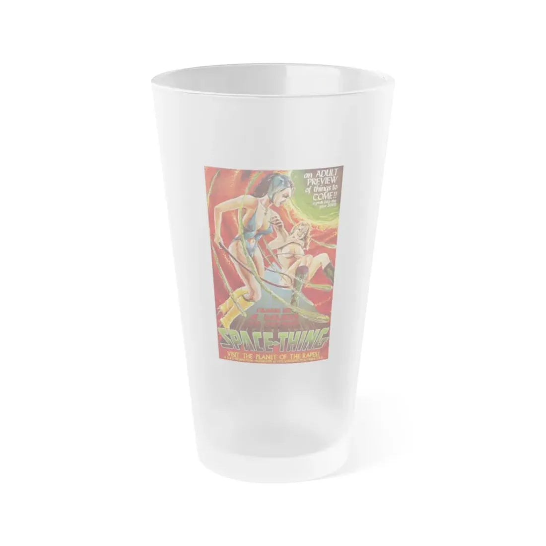SPACE THING 1968 Movie Poster - Frosted Pint Glass 16oz 16oz Frosted - Go Mug Yourself