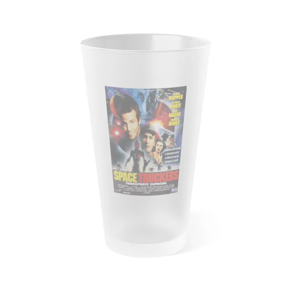 SPACE TRUCKERS 1996 Movie Poster - Frosted Pint Glass 16oz-16oz-Frosted-Go Mug Yourself