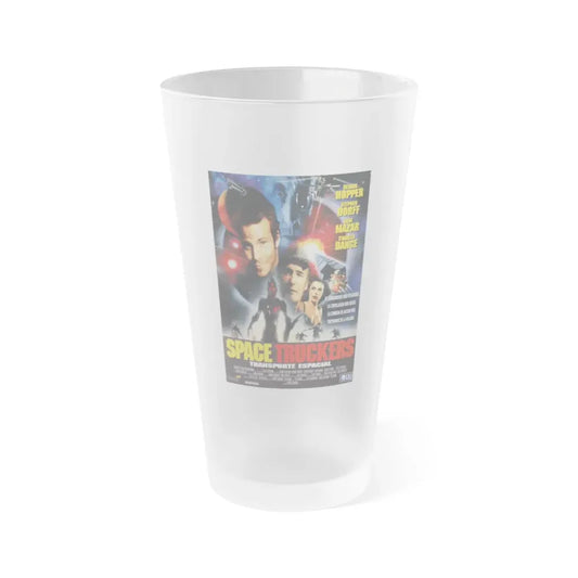 SPACE TRUCKERS 1996 Movie Poster - Frosted Pint Glass 16oz 16oz Frosted - Go Mug Yourself