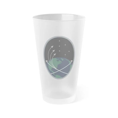 Space Warfighting Analysis Center (U.S. Space Force) Frosted Pint Glass 16oz-Go Mug Yourself