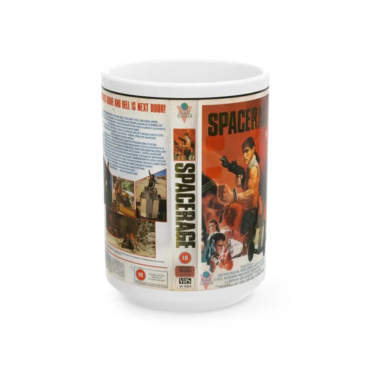 SPACERAGE (VHS COVER) - White Coffee Mug 15oz - Go Mug Yourself