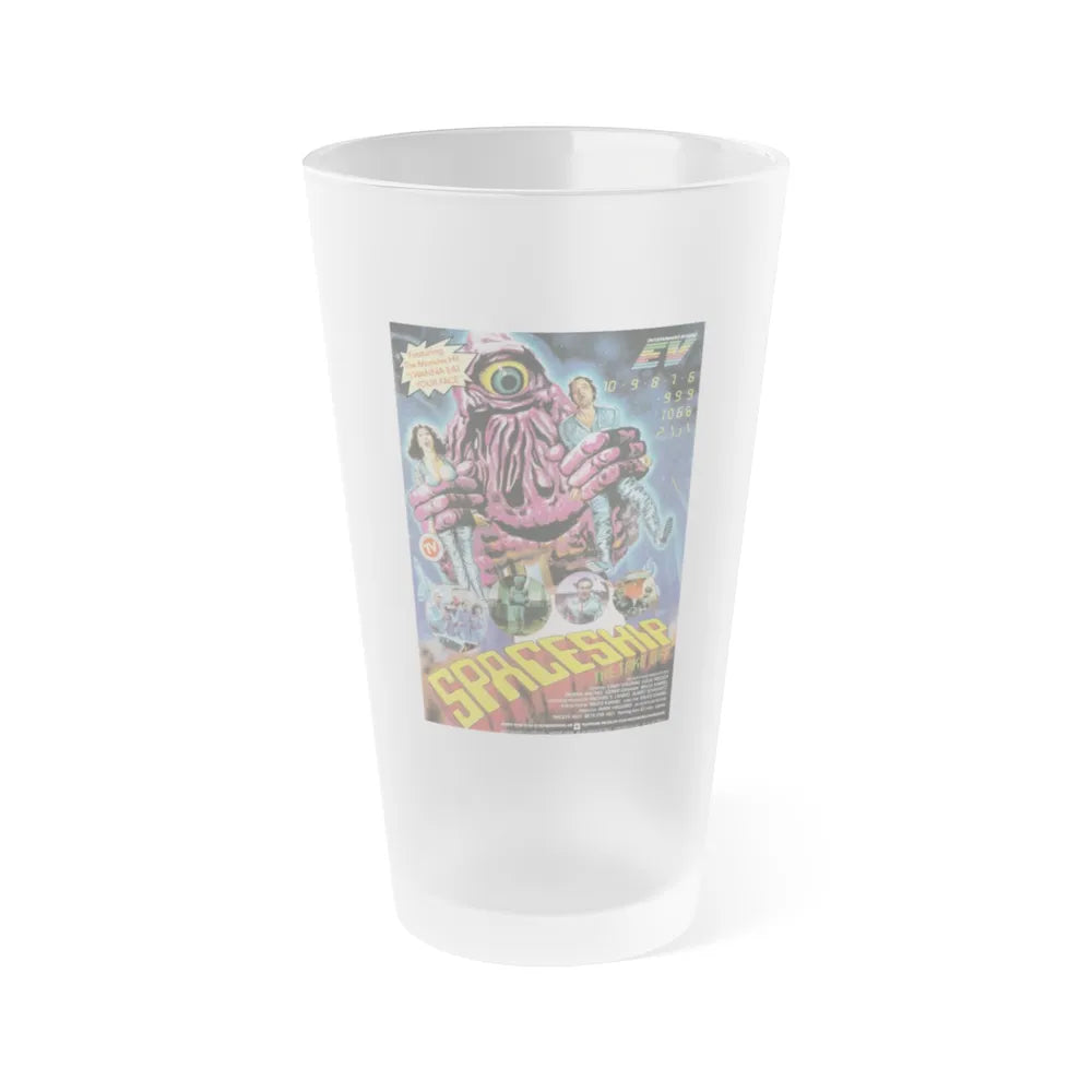 SPACESHIP (THE CREATURE WASN'T NICE) 1983 Movie Poster - Frosted Pint Glass 16oz-16oz-Frosted-Go Mug Yourself