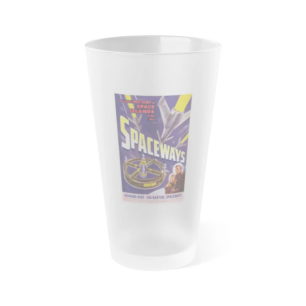 SPACEWAYS 1953 Movie Poster - Frosted Pint Glass 16oz-16oz-Frosted-Go Mug Yourself