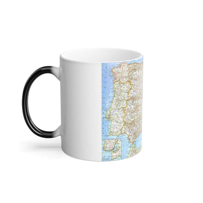 Spain and Portugal (1965) (Map) Color Changing Mug 11oz-Go Mug Yourself