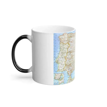 Spain and Portugal (1965) (Map) Color Changing Mug 11oz - Go Mug Yourself