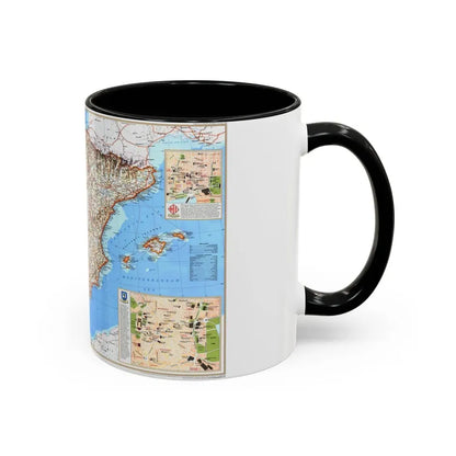 Spain and Portugal (1998) (Map) Accent Coffee Mug - Go Mug Yourself