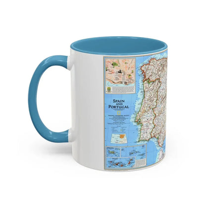 Spain and Portugal (1998) (Map) Accent Coffee Mug - Go Mug Yourself