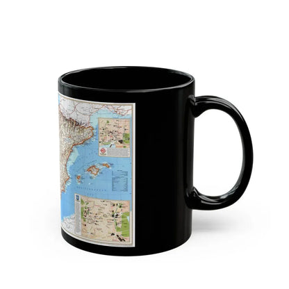 Spain and Portugal (1998) (Map) Black Coffee Mug - Go Mug Yourself