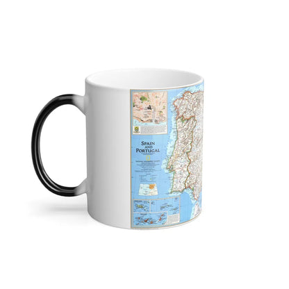 Spain and Portugal (1998) (Map) Color Changing Mug 11oz-Go Mug Yourself