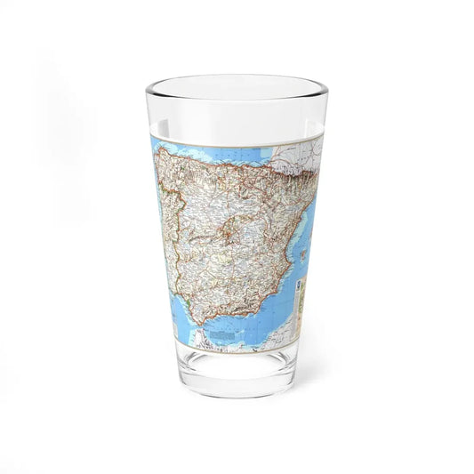 Spain and Portugal (1998) (Map) Pint Glass 16oz 16oz - Go Mug Yourself