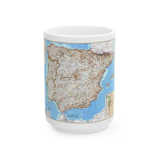 Spain and Portugal (1998) (Map) White Coffee Mug-15oz-Go Mug Yourself