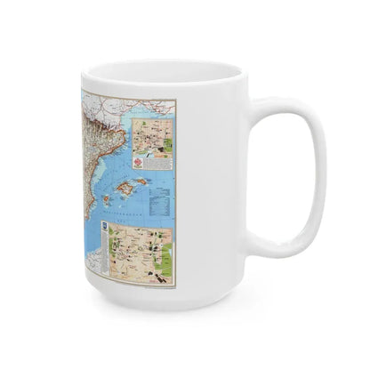 Spain and Portugal (1998) (Map) White Coffee Mug - Go Mug Yourself