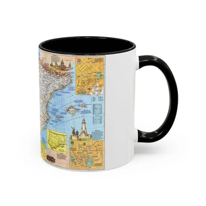 Spain and Portugal - A Traveller's Map 1 (1984) (Map) Accent Coffee Mug - Go Mug Yourself